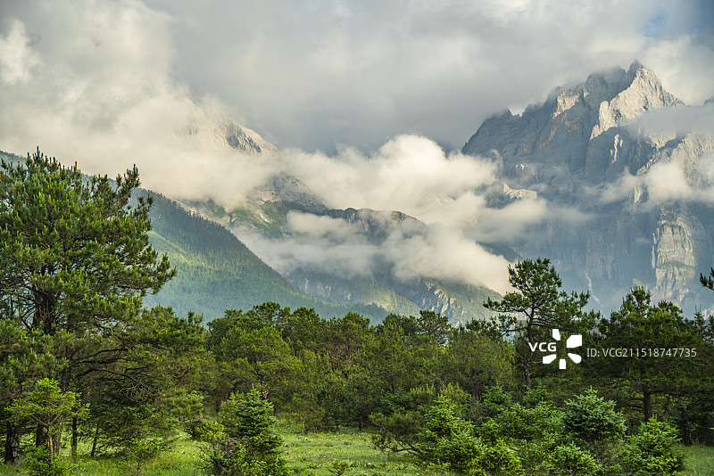 丽江玉龙雪山风光图片素材