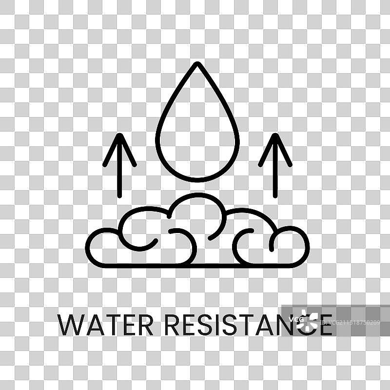 可编辑的防水线图标图片素材