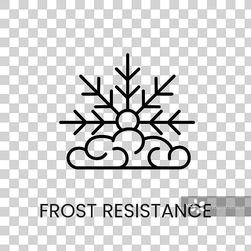 具有可编辑功能的抗冻性线图标图片素材