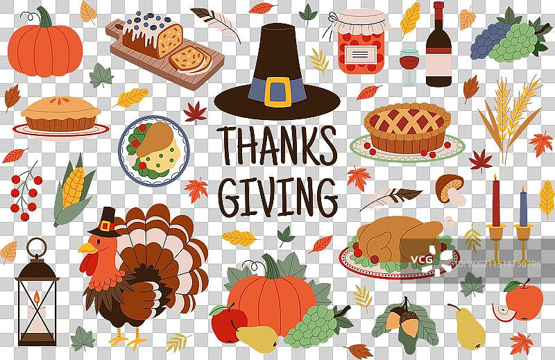 感恩节丰收节元素图片素材