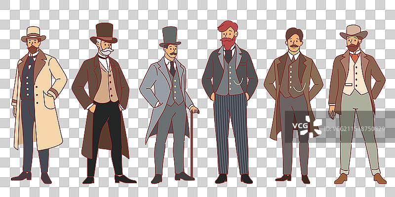 卡通英式复古男士图片素材