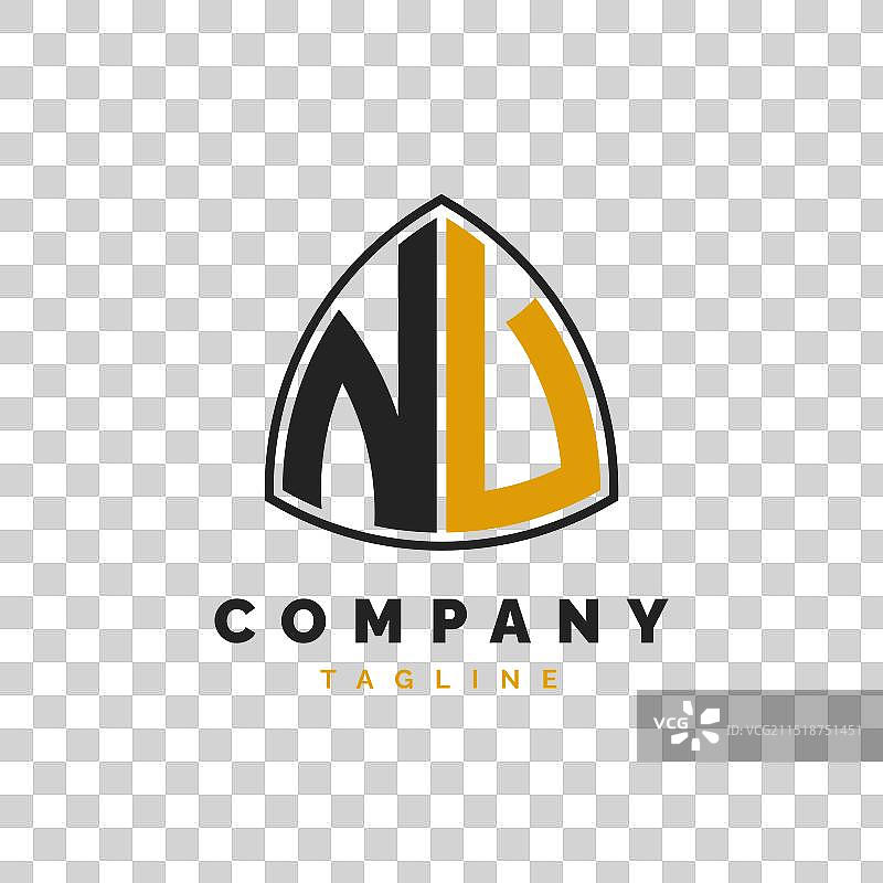 首字母NU标志设计图片素材