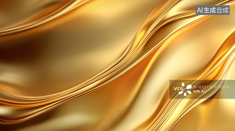 【AI数字艺术】金色高级流体质感背景图片素材