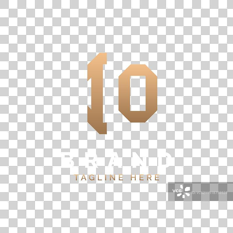 现代简约优雅的IO标志设计图片素材