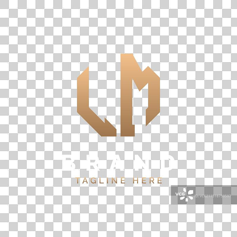 LM标志设计：现代简约奢华风格图片素材