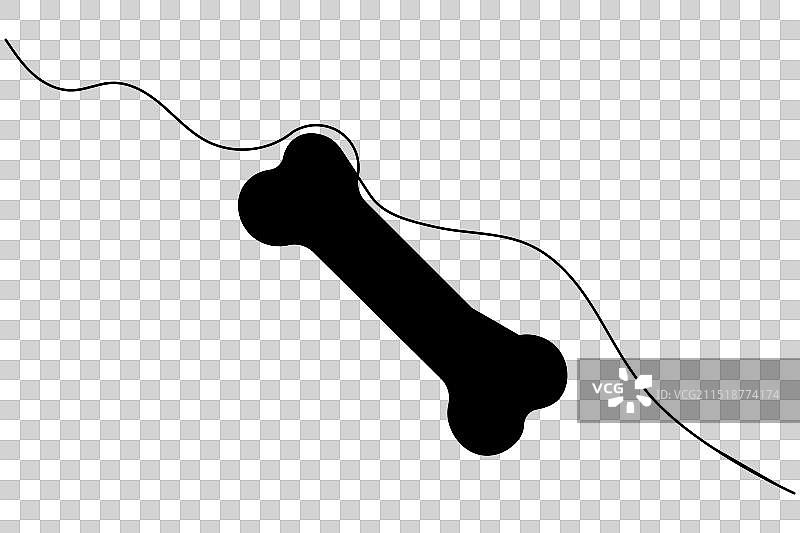 狗骨头剪影艺术图片素材