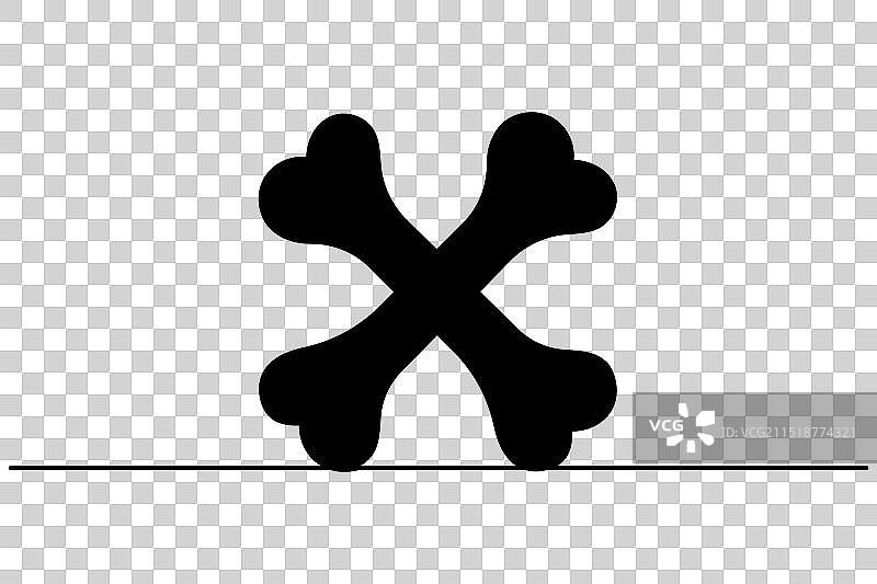 狗骨头剪影艺术图片素材