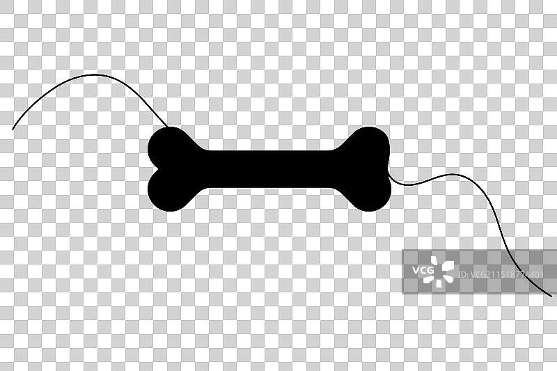 狗骨头剪影艺术图片素材