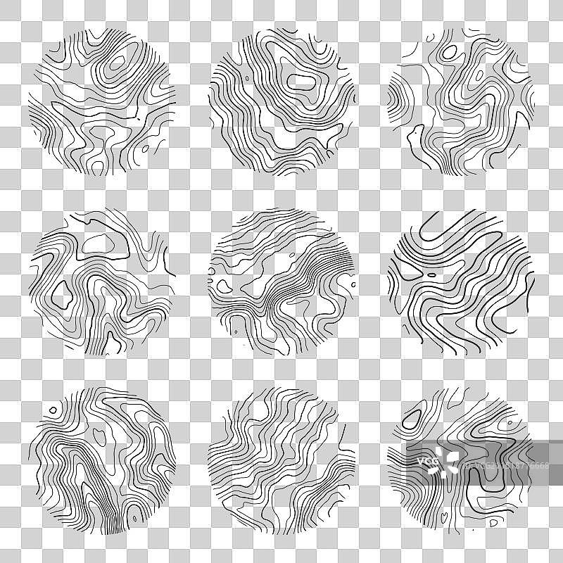 带等高线的地形图图片素材