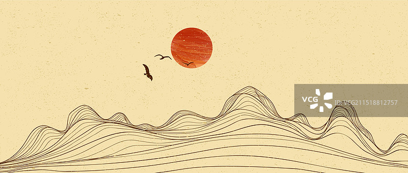 山峰艺术风景图片素材