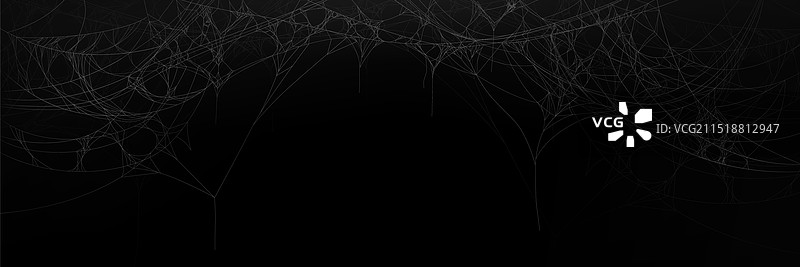 黑色背景上的蜘蛛网边框图片素材