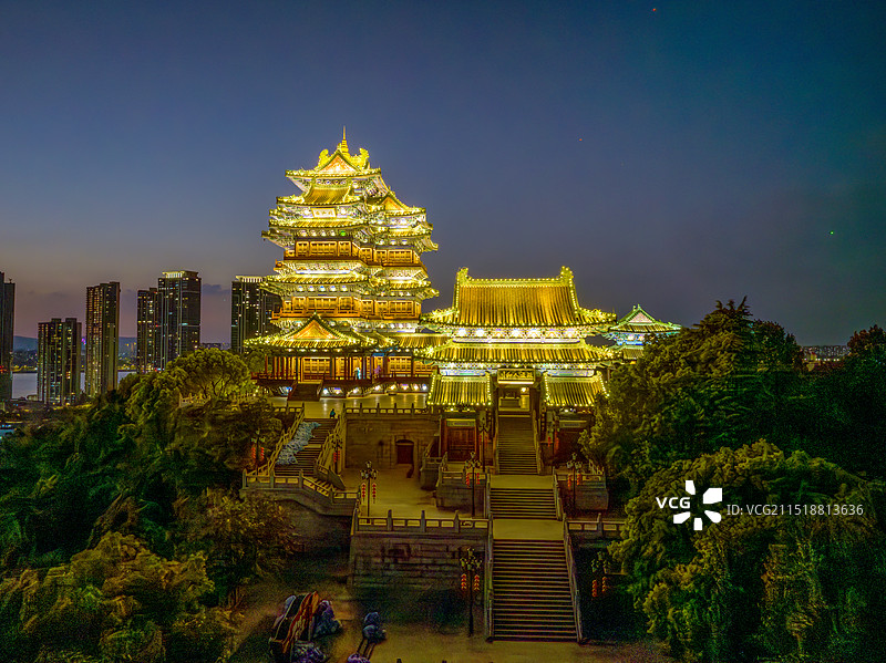 璀璨阅江楼图片素材