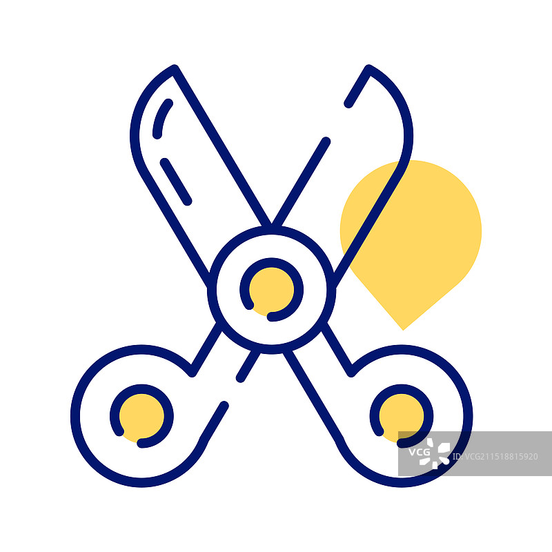 创意设计的时尚剪刀图标图片素材
