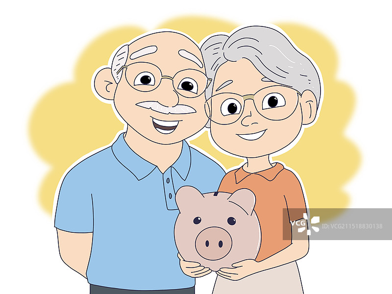 老年人退休养老金保储蓄图片素材