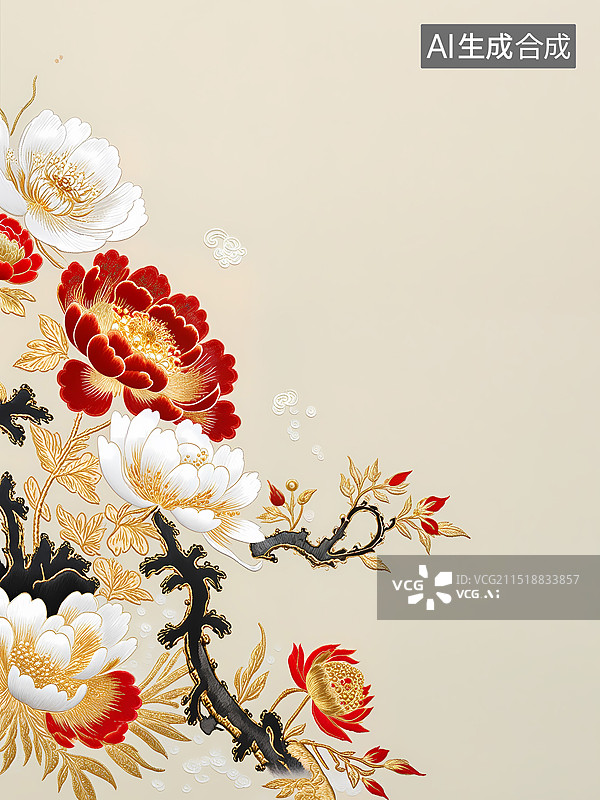 【AI数字艺术】牡丹3图片素材