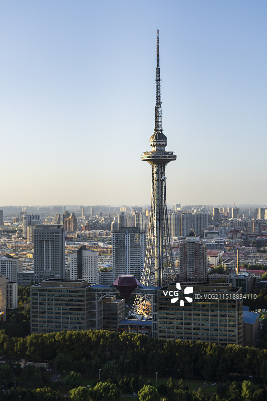 哈尔滨夜景龙塔图片素材