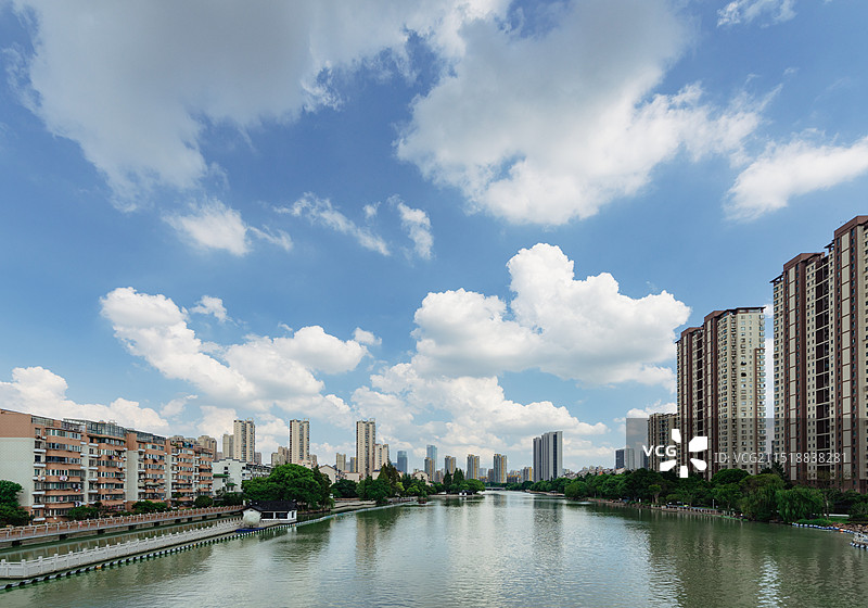 梁溪河云景风光照图片素材