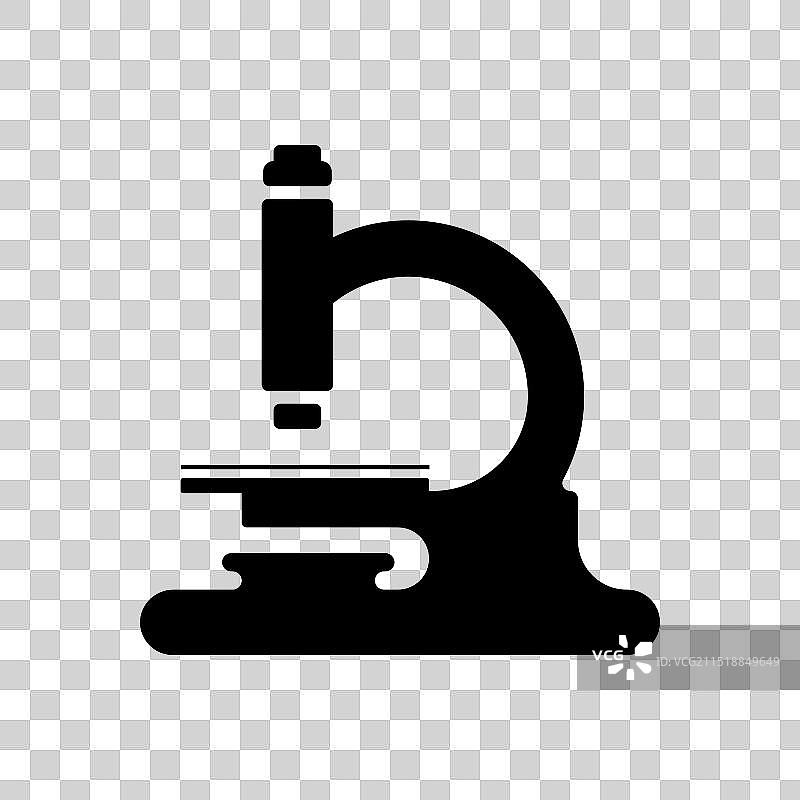 白色背景上的显微镜图标图片素材