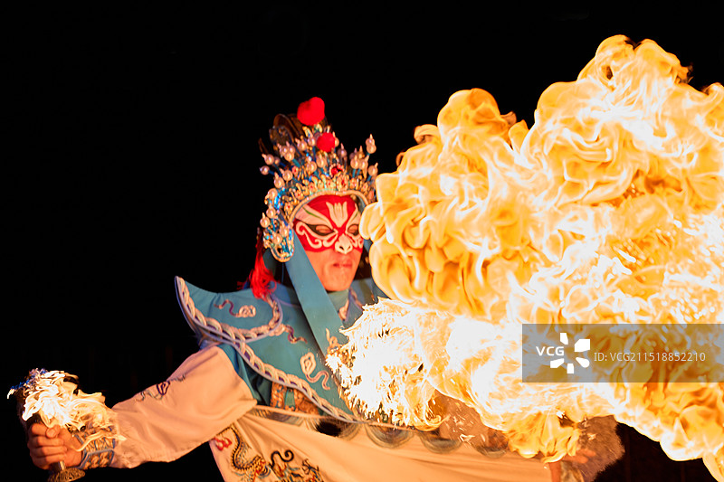川剧喷火图片素材