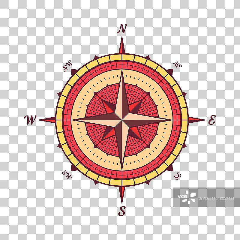 复古航海风玫瑰航海图图片素材