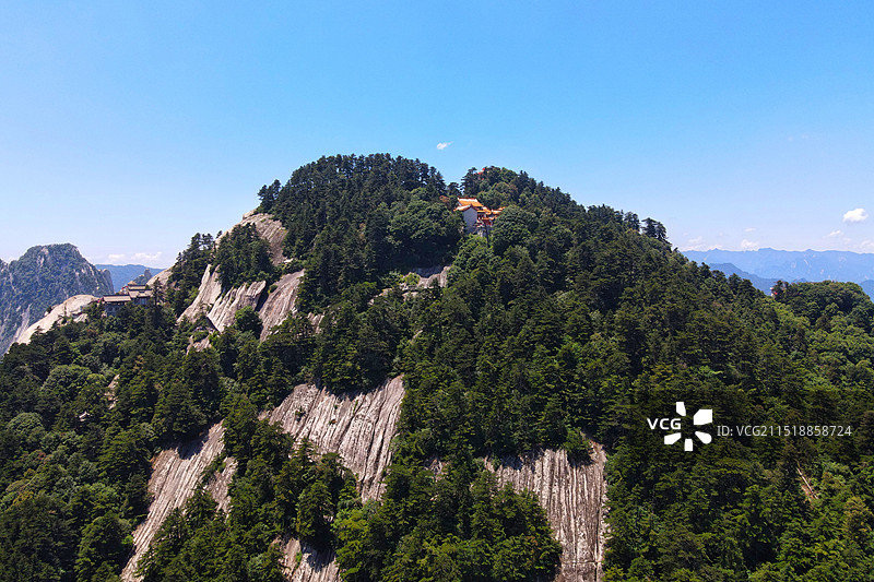 五岳华山航拍图片素材