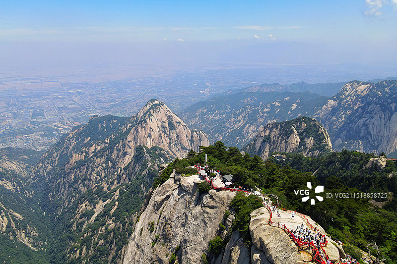 五岳华山航拍图片素材