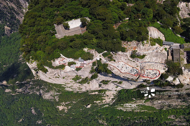 五岳华山航拍图片素材