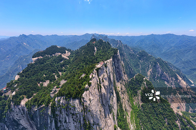 五岳华山航拍图片素材