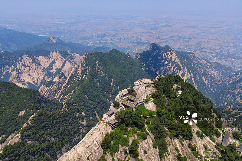 五岳华山航拍图片素材