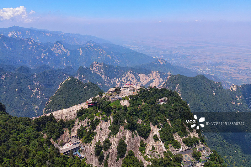 五岳华山航拍图片素材