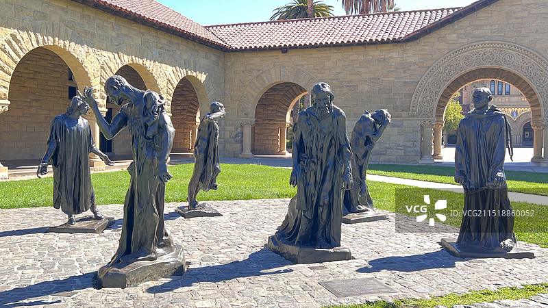 美国加州斯坦福大学雕塑图片素材