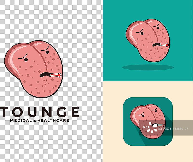 伸出舌头的嘴巴健康检查图片素材