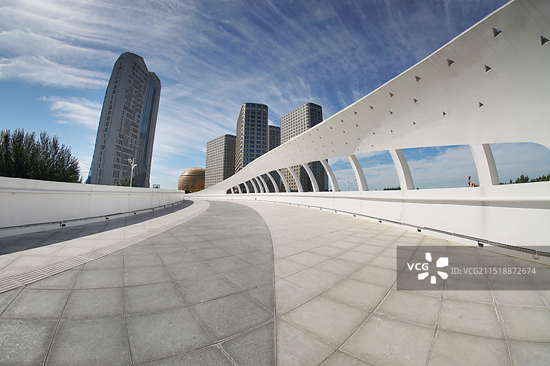 长春市北远达大街过街天桥图片素材