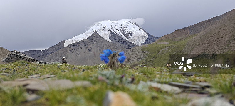 日喀则卡若拉冰川景区图片素材