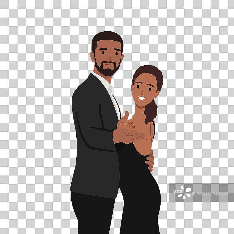 优雅地跳舞的年轻情侣图片素材