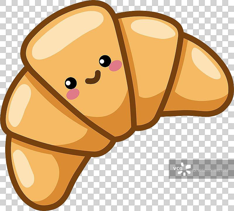 可爱羊角面包图片素材