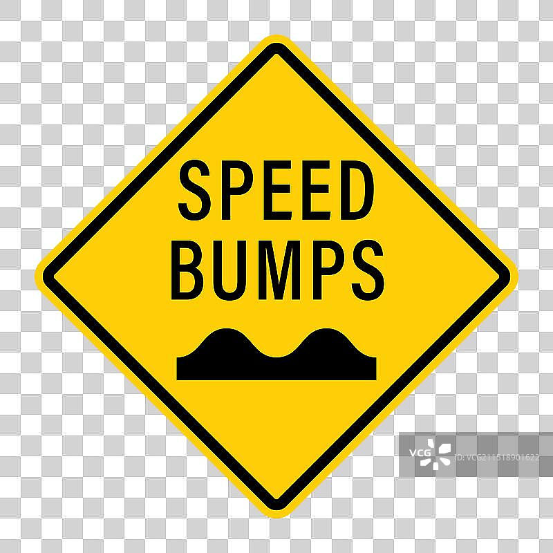 减速带警告路标图片素材