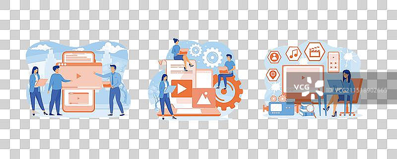 在线视频营销互动内容博客图片素材