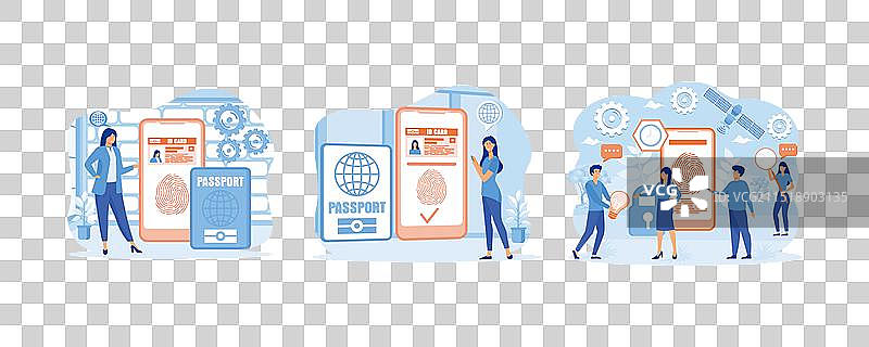 智能手机App中的生物识别文档图片素材