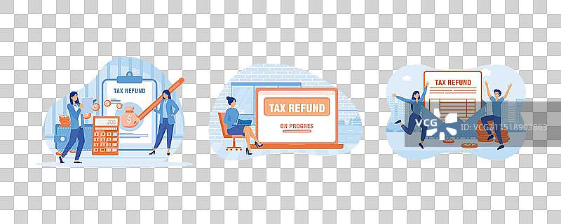 两名女性办理退税业务图片素材