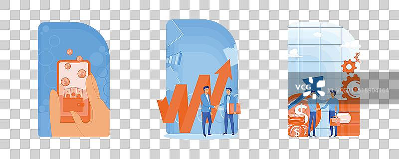 步步高升的商务人士：企业增长概念图片素材