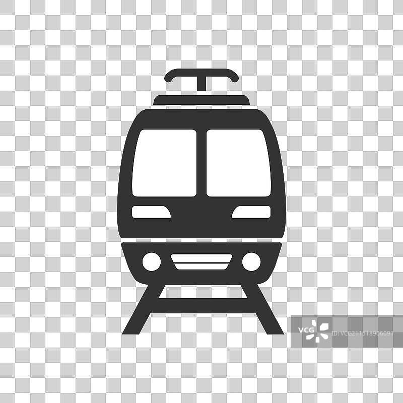 火车图标扁平风格图片素材