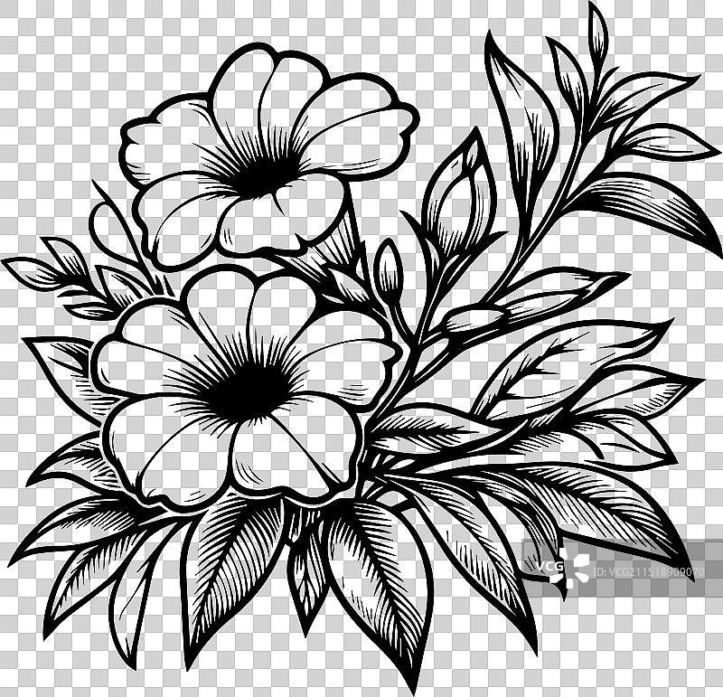 黄蝉花卉图图片素材