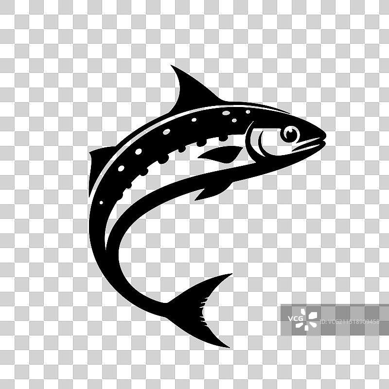 沙丁鱼剪影艺术图片素材