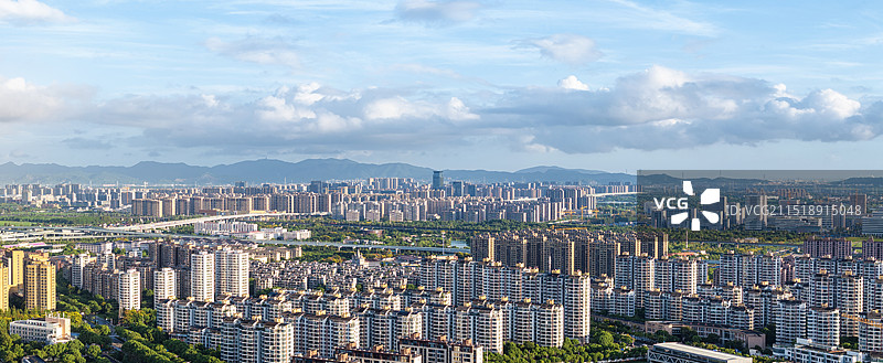 宁波镇海航拍 同心湖 宁波市区图片素材