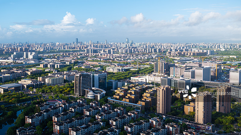 宁波镇海航拍 同心湖 宁波市区图片素材