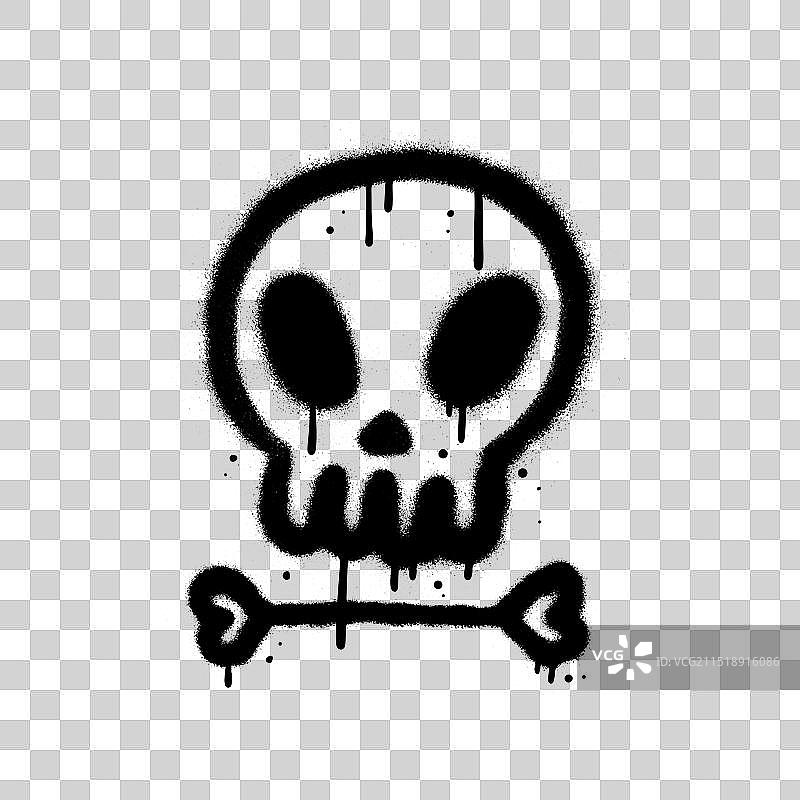 喷绘骷髅骨头城市涂鸦图片素材