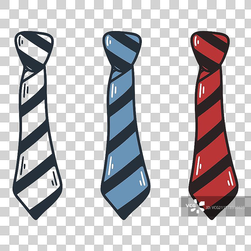 简约手绘领带合集图片素材