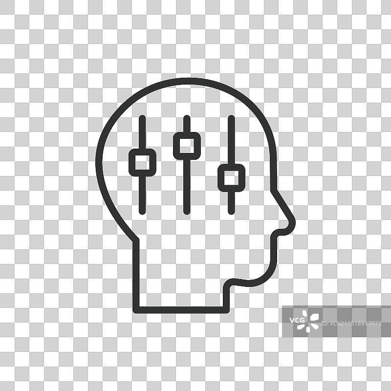 思维认知线性设计中的精神设定图片素材