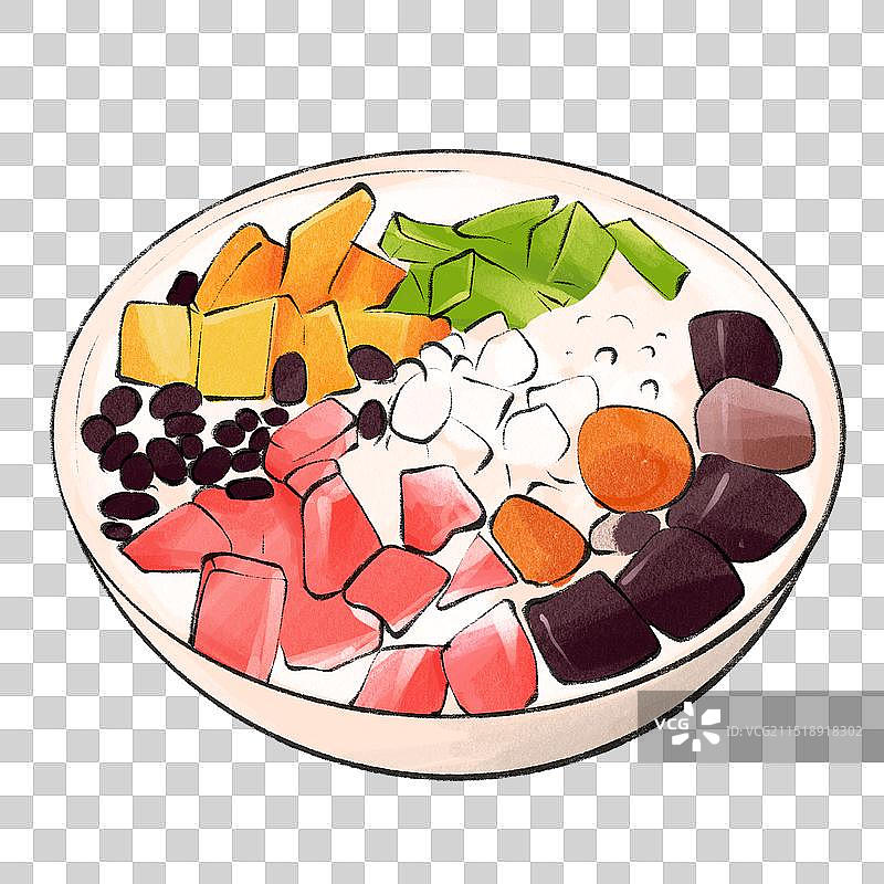 清补凉-海南美食土特产小吃插画元素图片素材